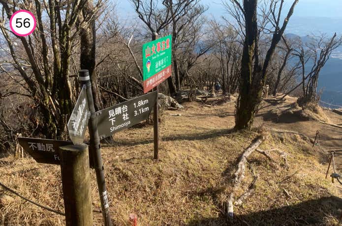 不動尻との分岐