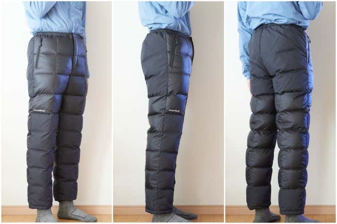 モンベル ライトアルパイン ダウンパンツ Men's 着用感