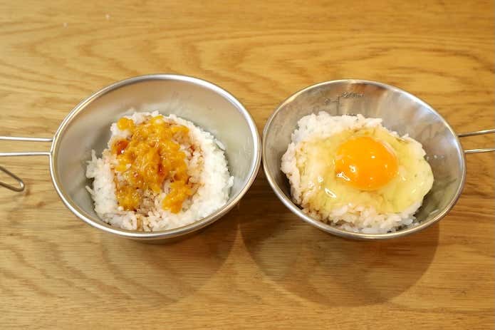 卵かけご飯と秒でどこでもTKG！？卵かけ風ご飯のたれの比較