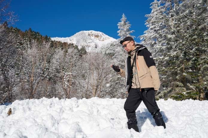 雪山でビーコン検証