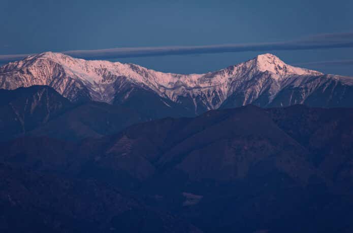 竜ヶ岳からの北岳と間ノ岳