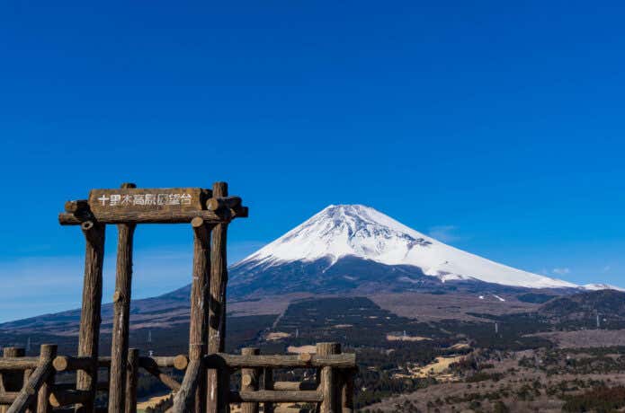 十里木高原展望台からの富士山