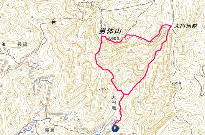 奥久慈男体山MAP