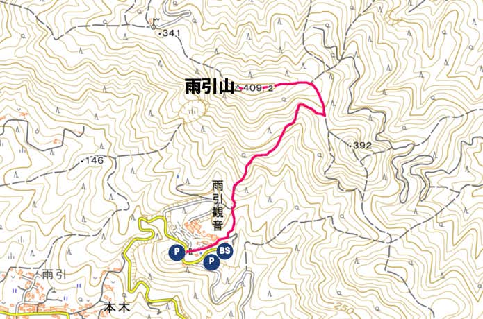 雨引山MAP