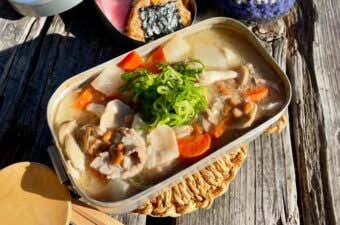 メスティンで作る納豆豚汁