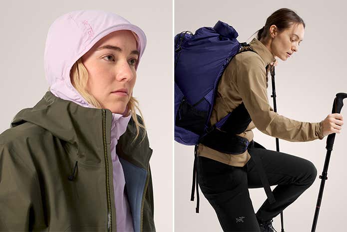 クリアな視界とプロテクションを両立する薄型のStormHood™と、フードなしのジャケットタイプ 