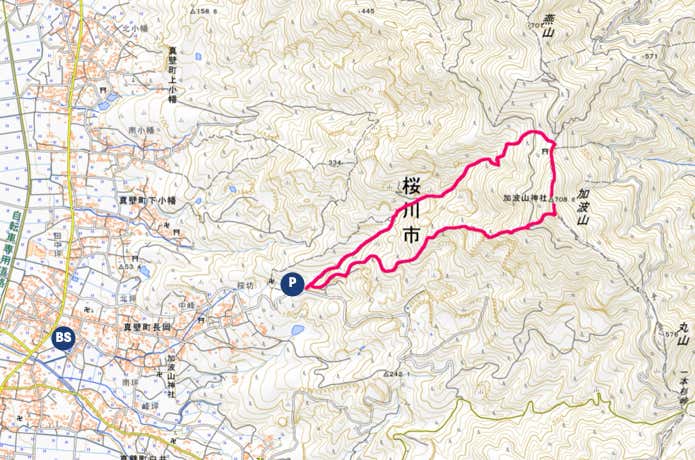 加波山MAP