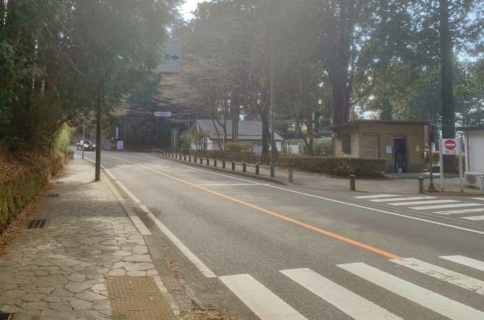 恩賜箱根公園前の横断歩道