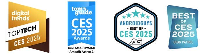 CES2025でAmazfit Active 2が受賞したアワード
