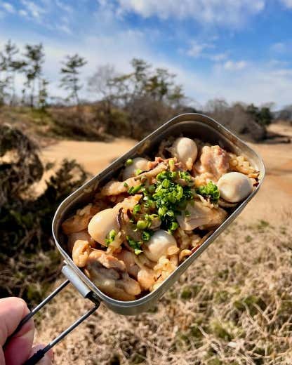 メスティンで作ったうずら中華ちまきの完成版