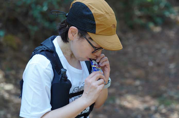 トレランでジェルを補給