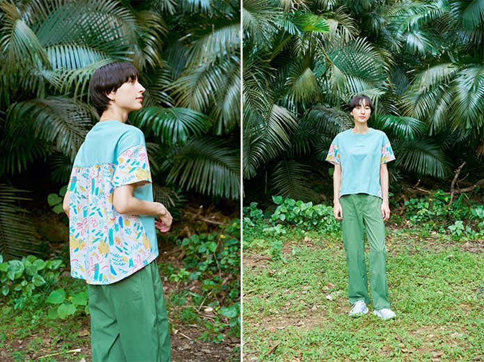 遊び心のあるMIXデザインで着映えるTシャツ
