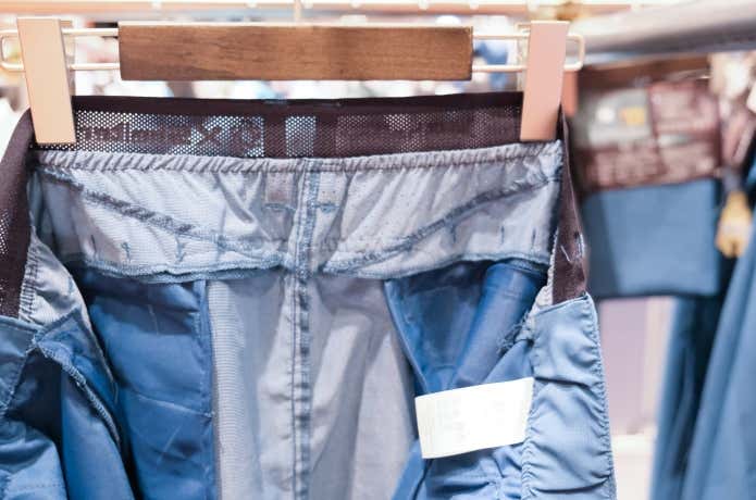 X Shelter 暑熱ショートパンツ　腰部分の裏面
