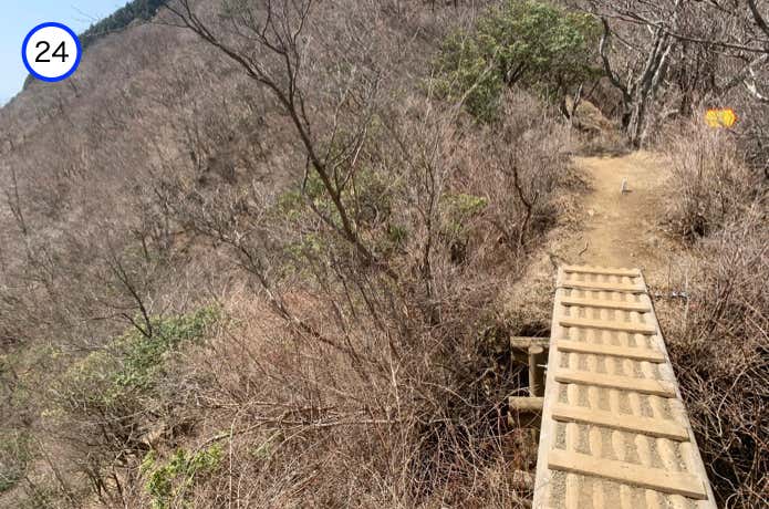 烏尾山との鞍部