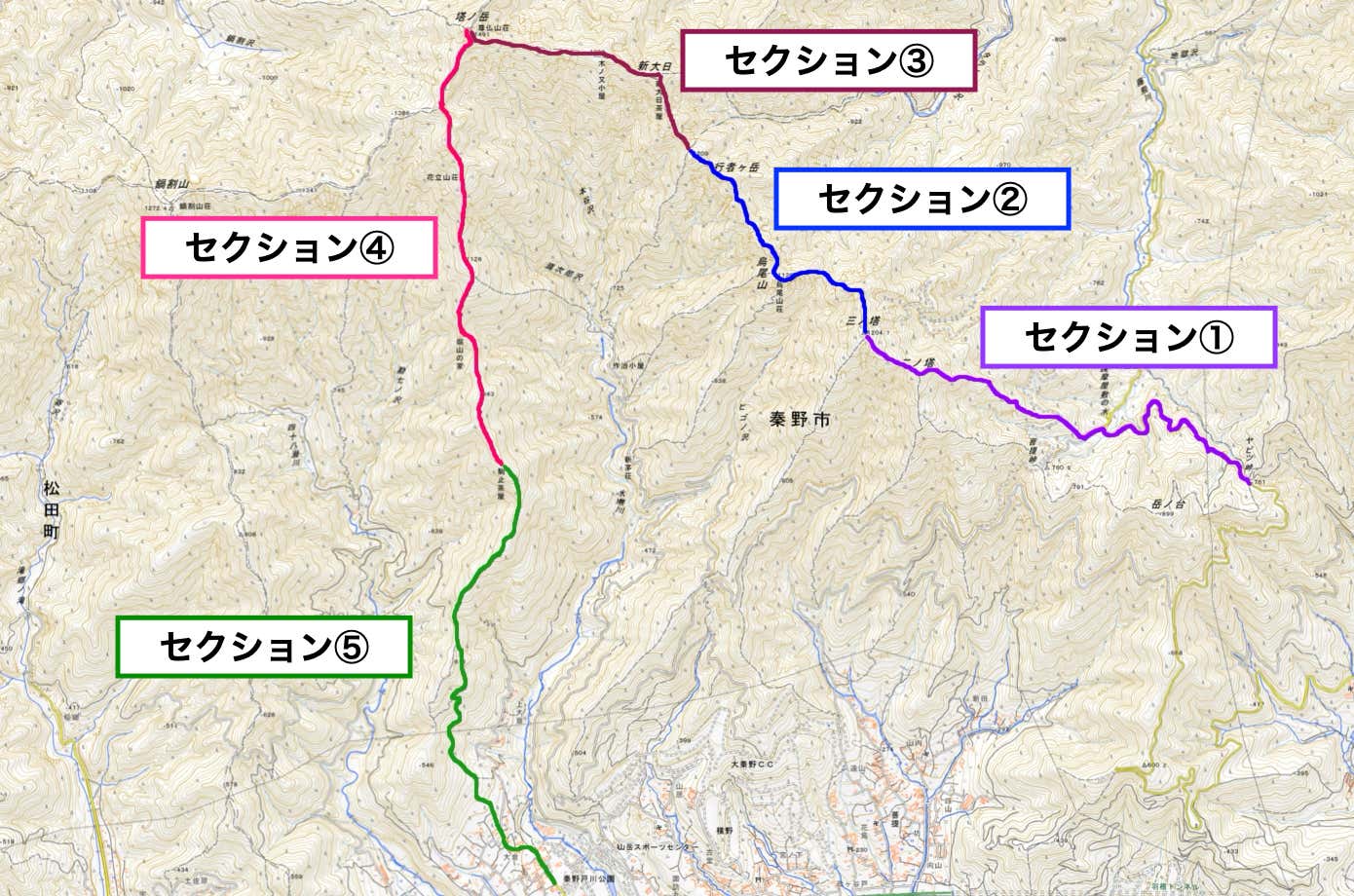 表尾根MAP