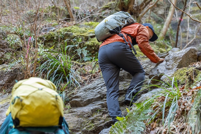 アクティブな登山シーン