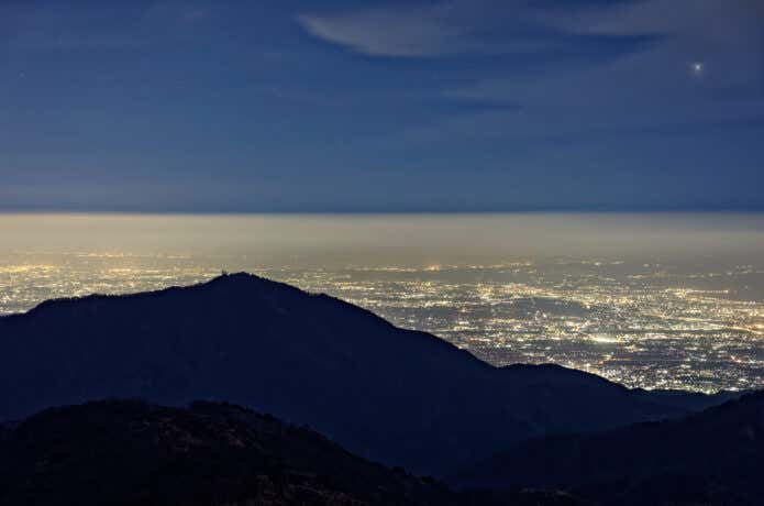 塔ノ岳からの夜景