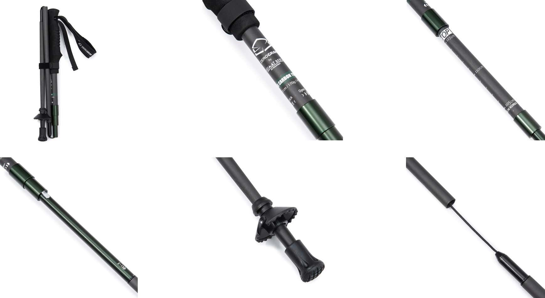 UL CARBON FOLDING TREKKING POLE 115（105-115cm）FORESTGREENの特徴