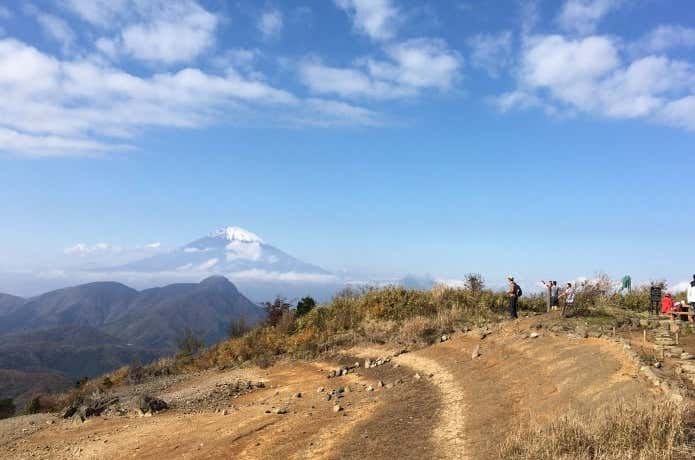 箱根の山から見える富士山
