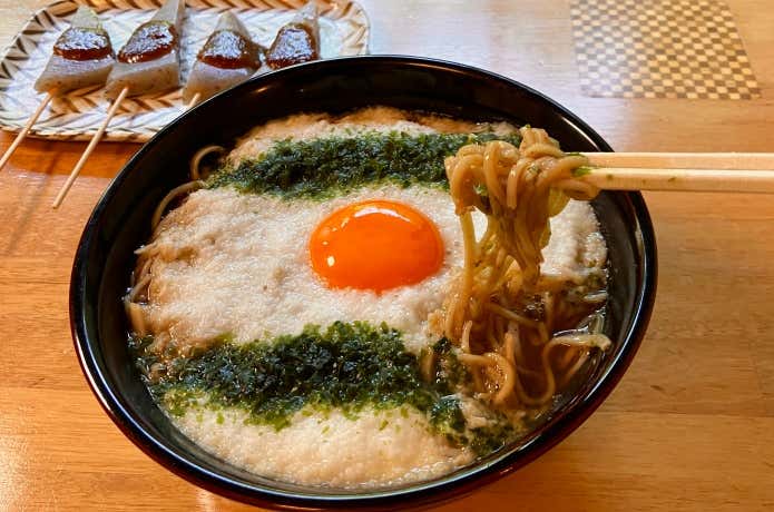 桔梗屋の山かけそば
