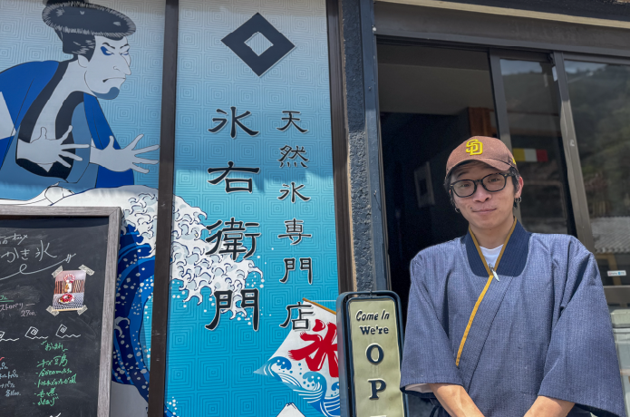 かき氷専門店 氷右衛門の川口さん