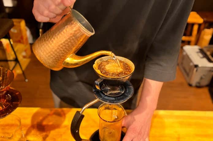 アメイズコーヒーハウスハコネのハンドドリップ