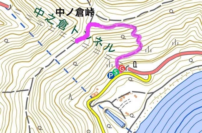 中ノ倉峠往復コース