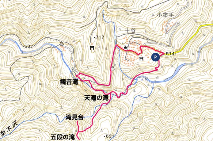大柳川渓谷MAP