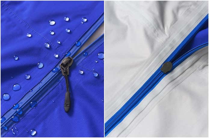 エバーブレスフォトンジャケットの止水ファスナー