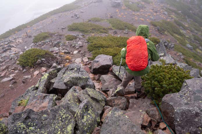 雨の乗鞍岳