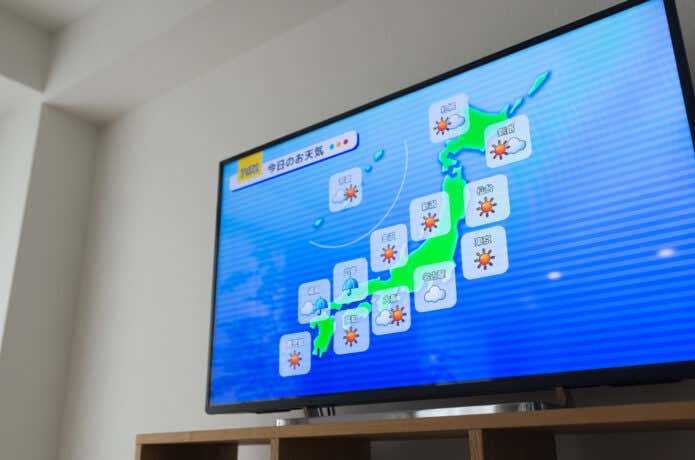 テレビの天気予報