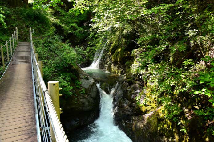 大柳川渓谷の遊歩道
