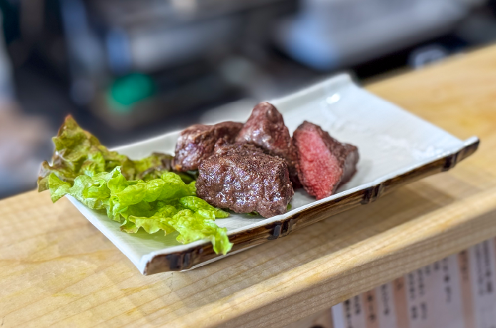鹿肉の一口ステーキ