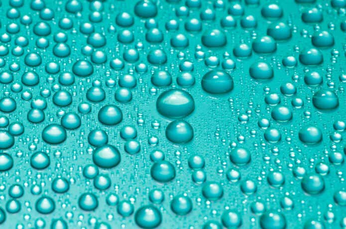 水を弾いている　ウォータープルーフイメージ