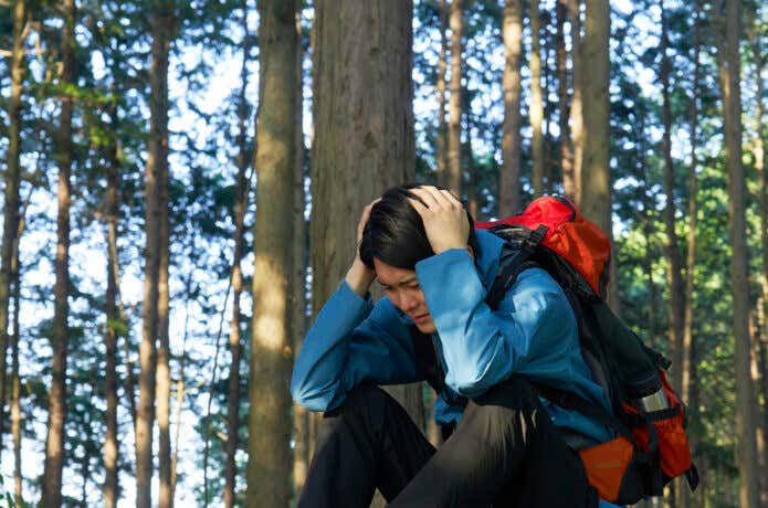 遭難する登山者