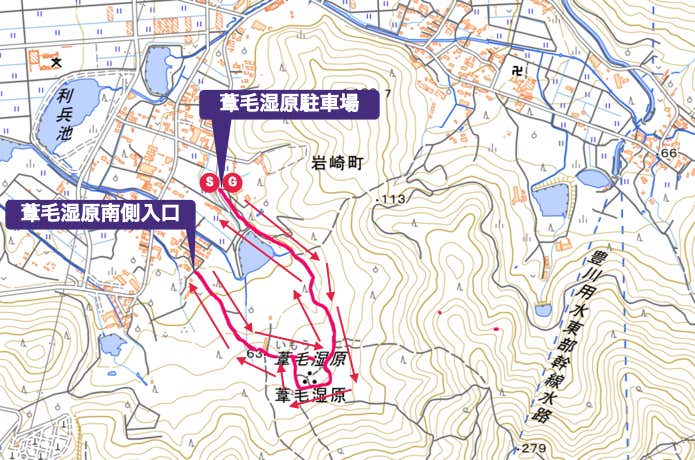 葦毛湿原MAP