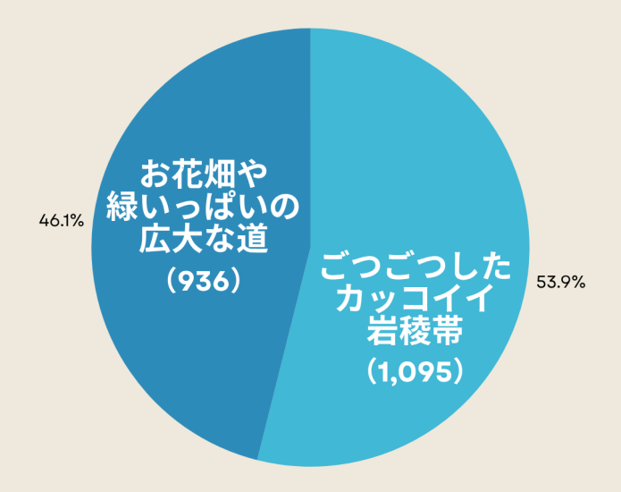 お花畑や緑いっぱいの広大な道 936
ごつごつしたカッコイイ岩稜帯 1095