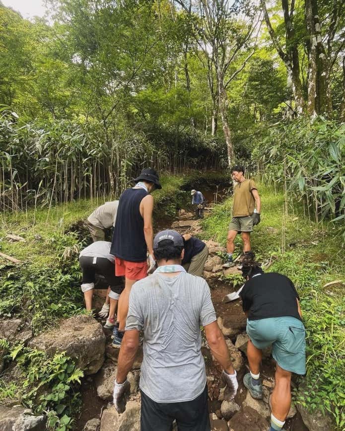 1回目の登山道整備の様子