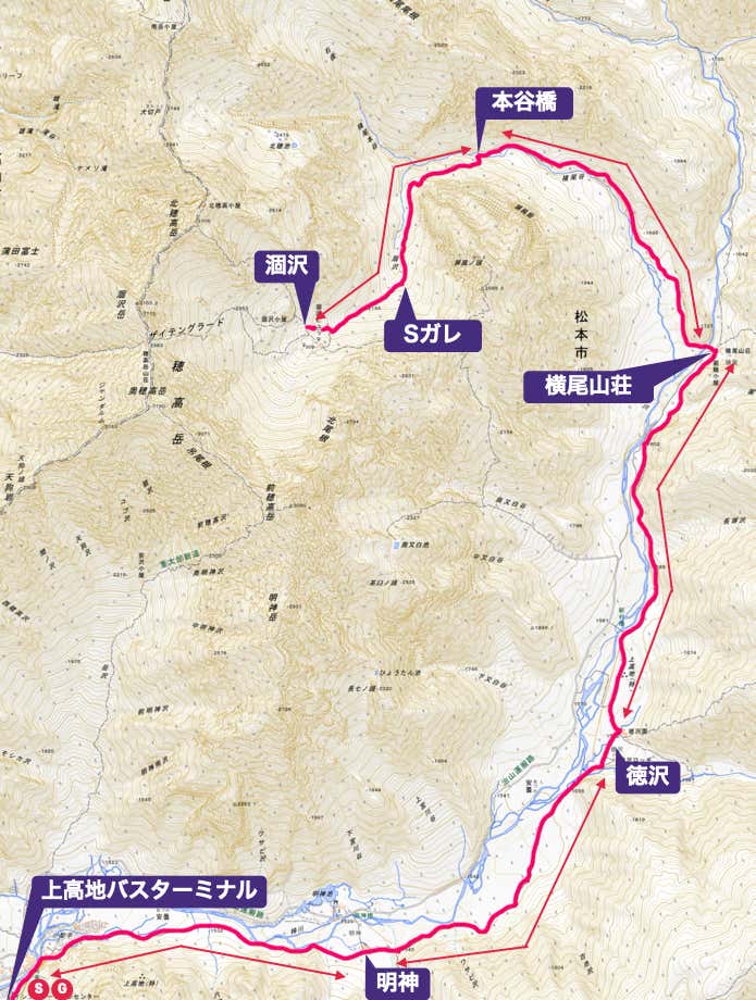 涸沢MAP