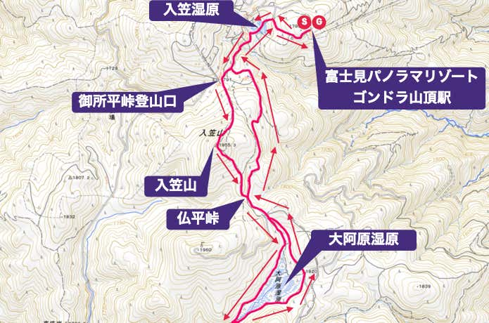 入笠山MAP