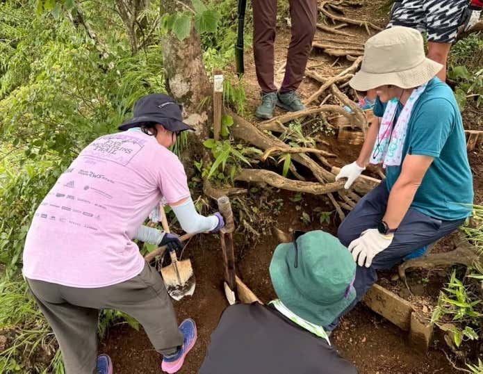 2回目の登山道整備の様子