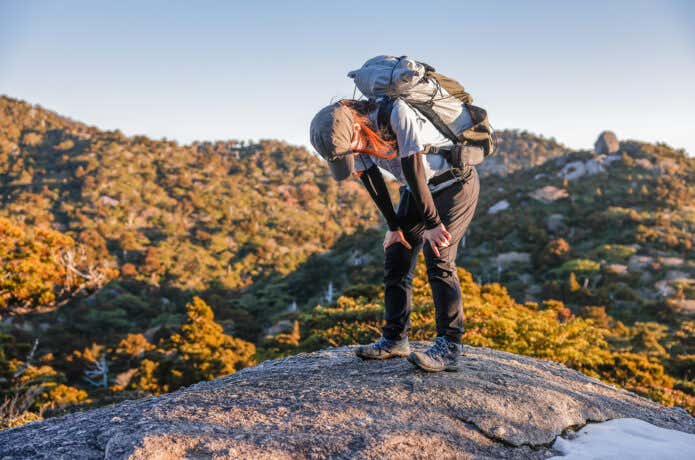 体調不良の登山者
