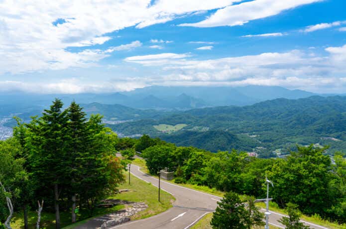 藻岩山山頂付近の景色