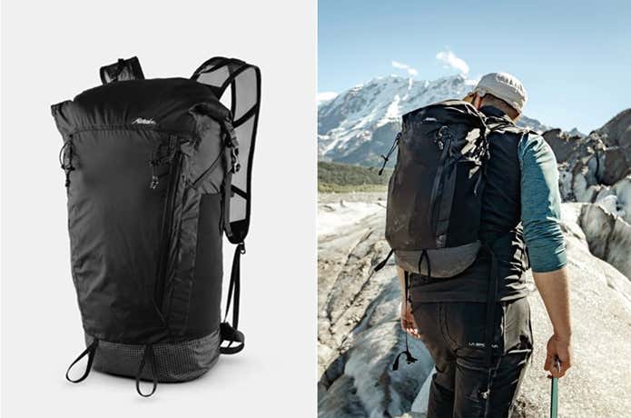 マタドール|フリーレイン22 バックパック
ザック本体と男性が背負っている場面