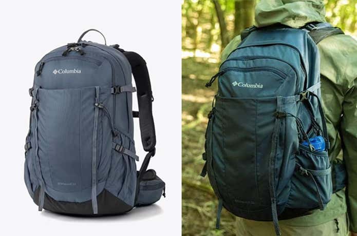 コロンビア|ワイルドウッド30Lバックパック
ザック本体と背負っている場面