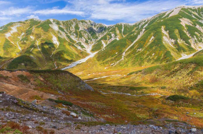 秋の立山黒部アルペンルート　紅葉の室堂平