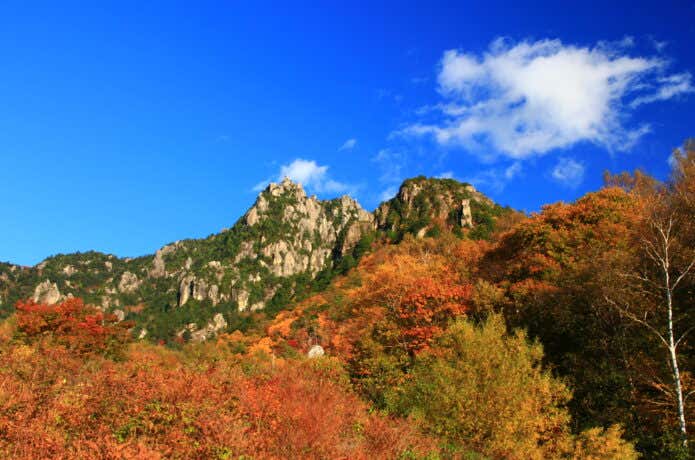 紅葉の瑞牆山