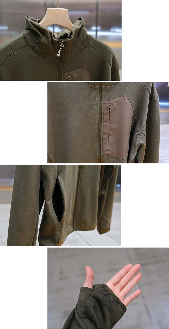 【2,900円】Merino TECH アクティブインサレーションフーディー ディテール