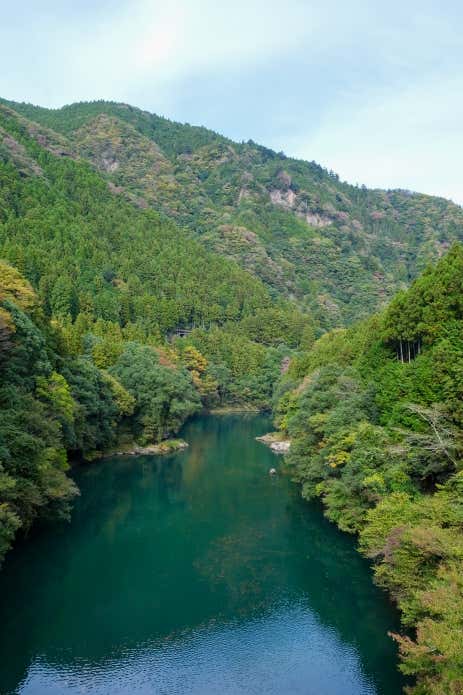 数馬峡橋からの景観