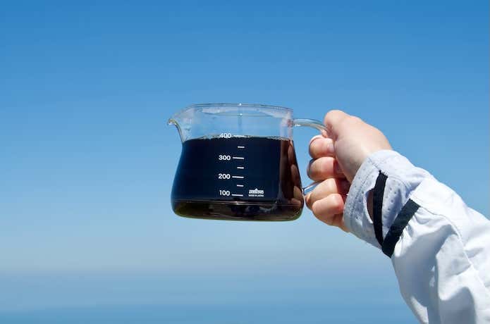 山で淹れたコーヒー